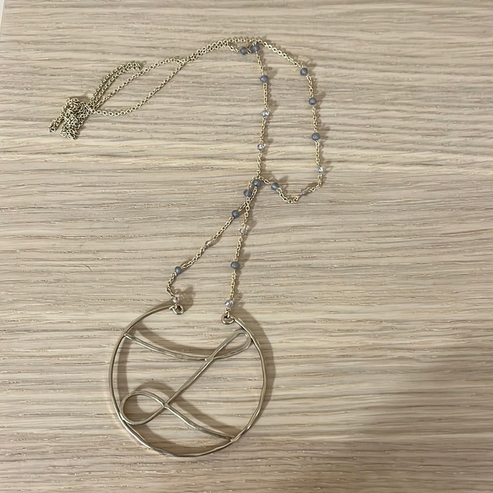 Anthropologie Letter L Monogram Necklace